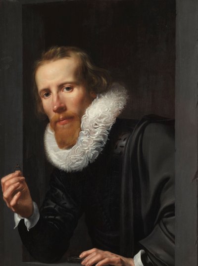 Portrait of a Goldsmith, probably Bartholomeus Jansz van Assendelft, 1617 by Werner van den Valckert